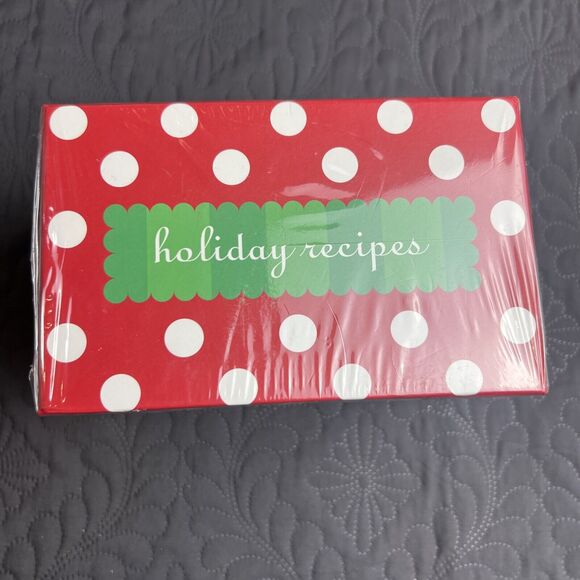 Lot Of 2 NEW Christmas Holiday Decor, Set of Tealights & Holiday Recipe Card Box - Picture 5 of 10